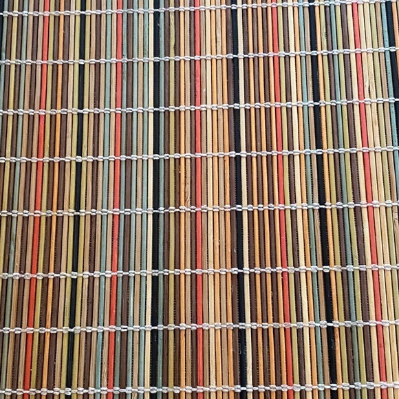 Vintage bamboo striped placemats. 4 pce - Picture 11 of 12